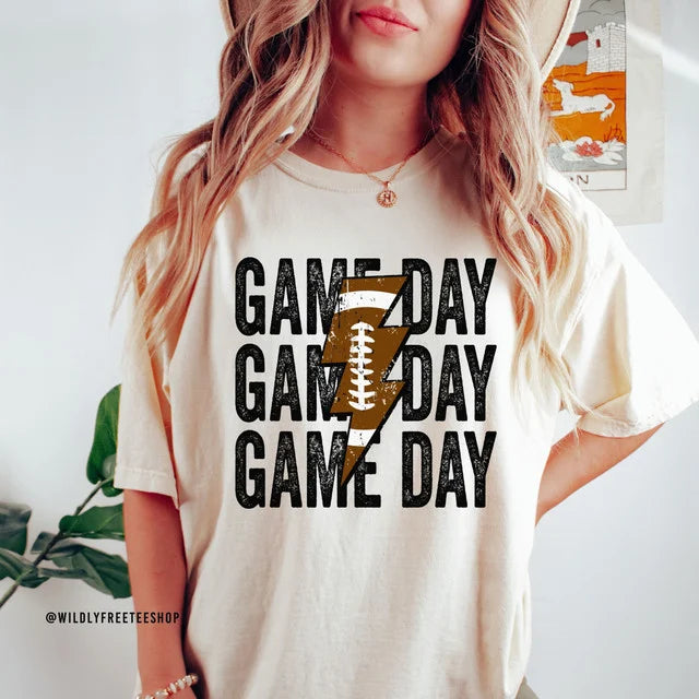Lightning Game Day Football T-Shirt for All Fans