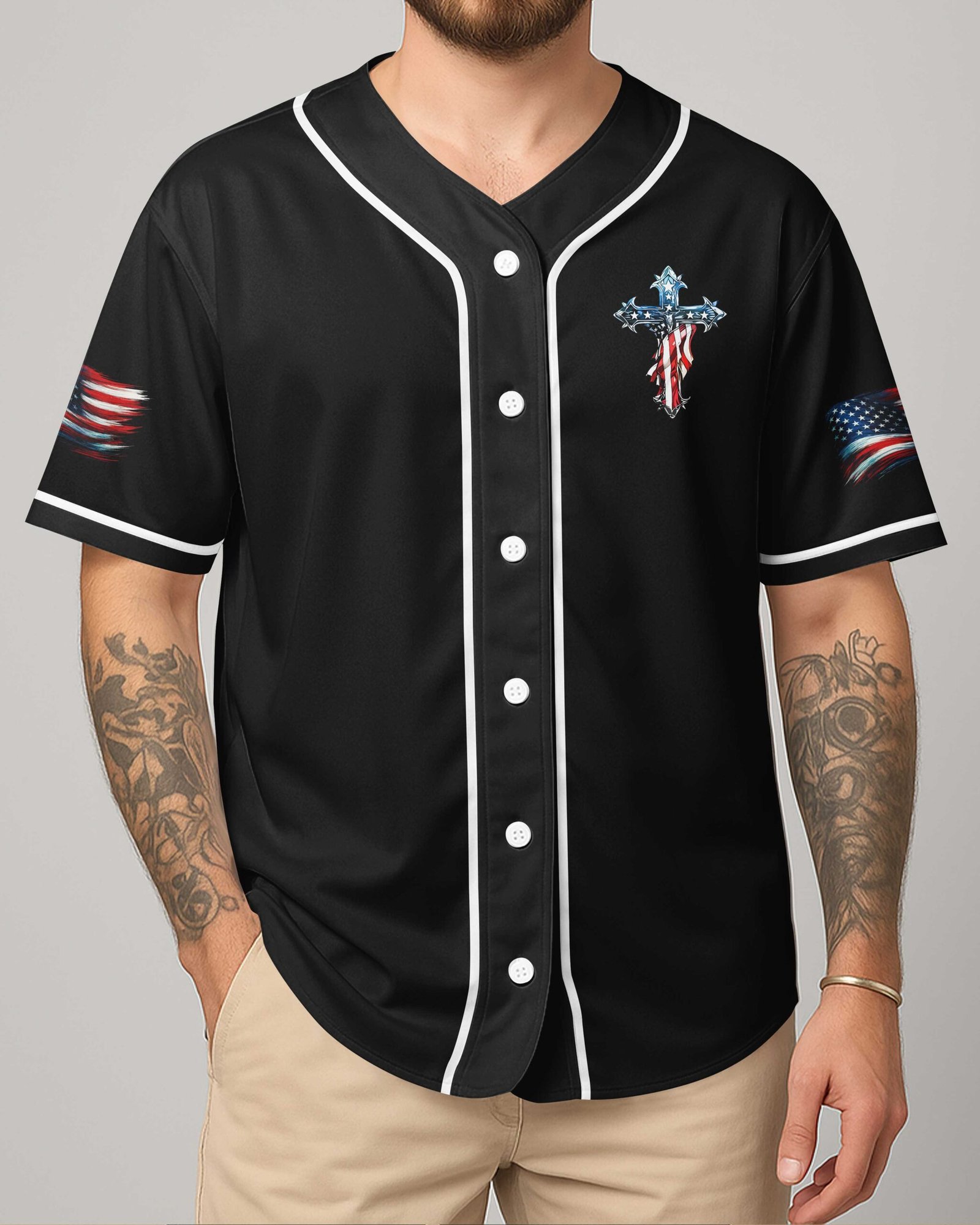 A Heart Anchored In Faith All Over Print Jersey - Image 4