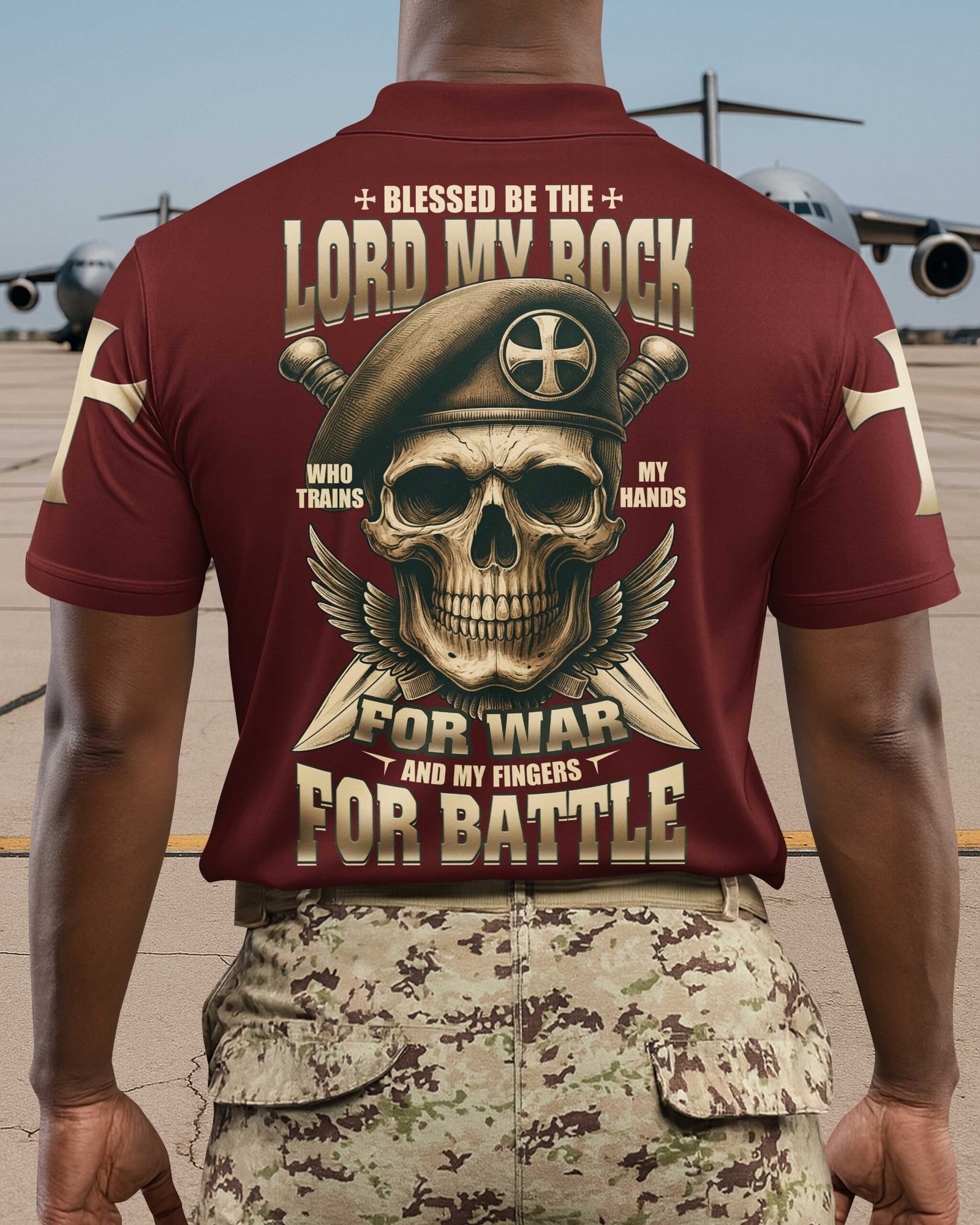 Blessed Be The Lord My Rock Polo - Image 7