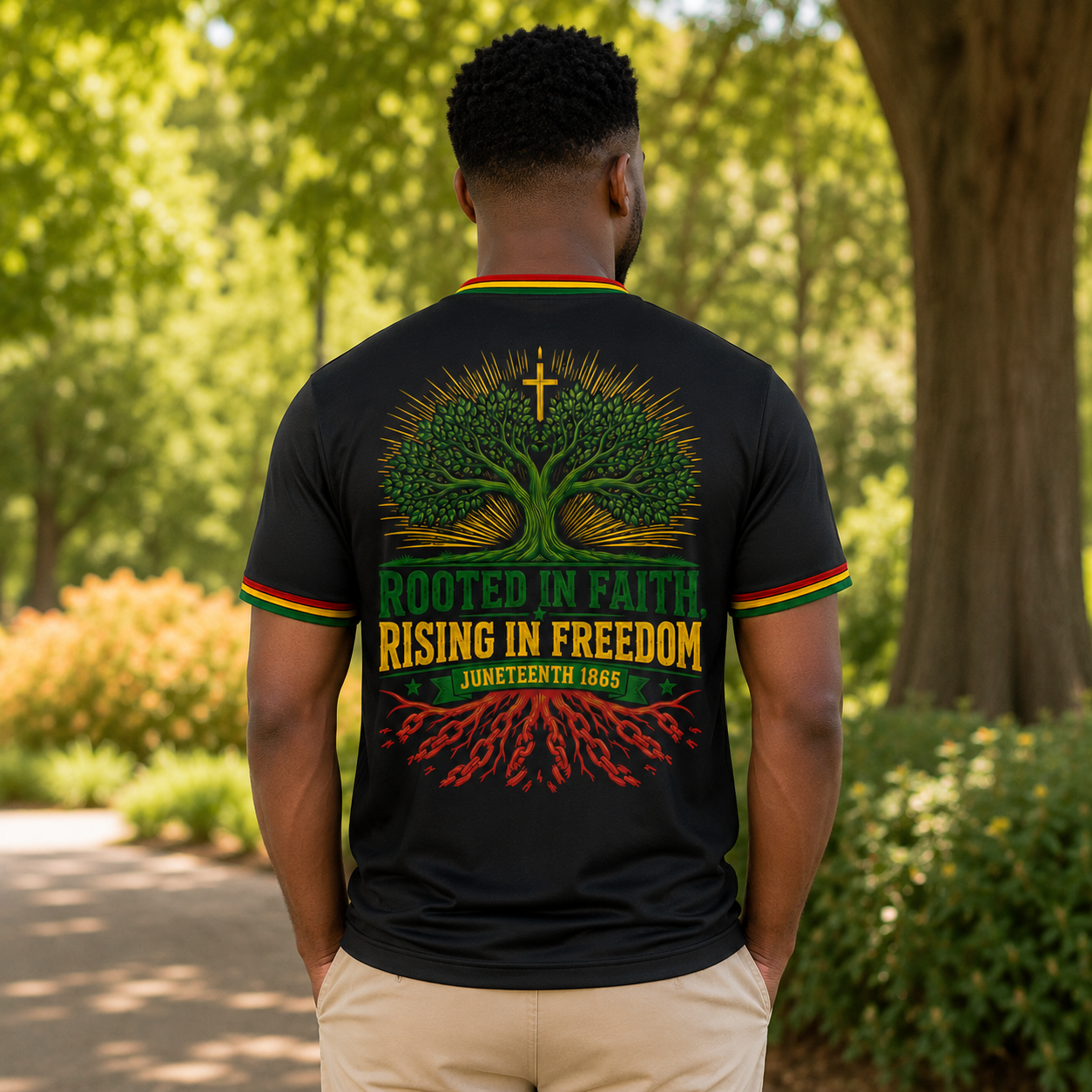 Cross And Tree Of Life T-Shirt - Image 2