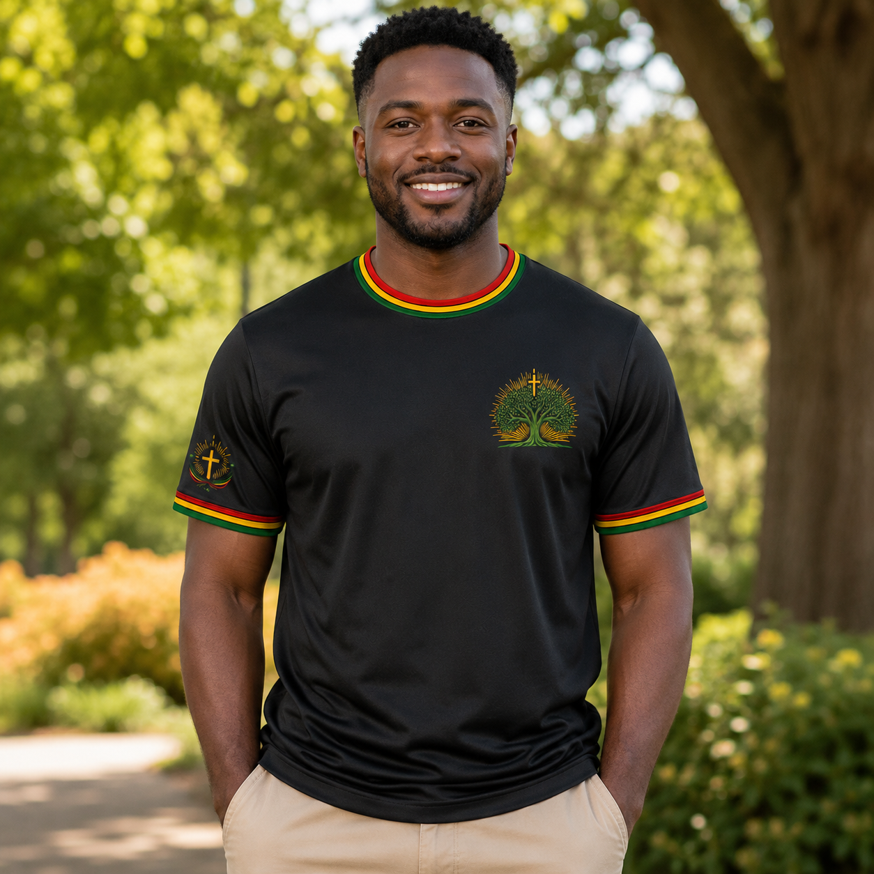 Cross And Tree Of Life T-Shirt - Image 3
