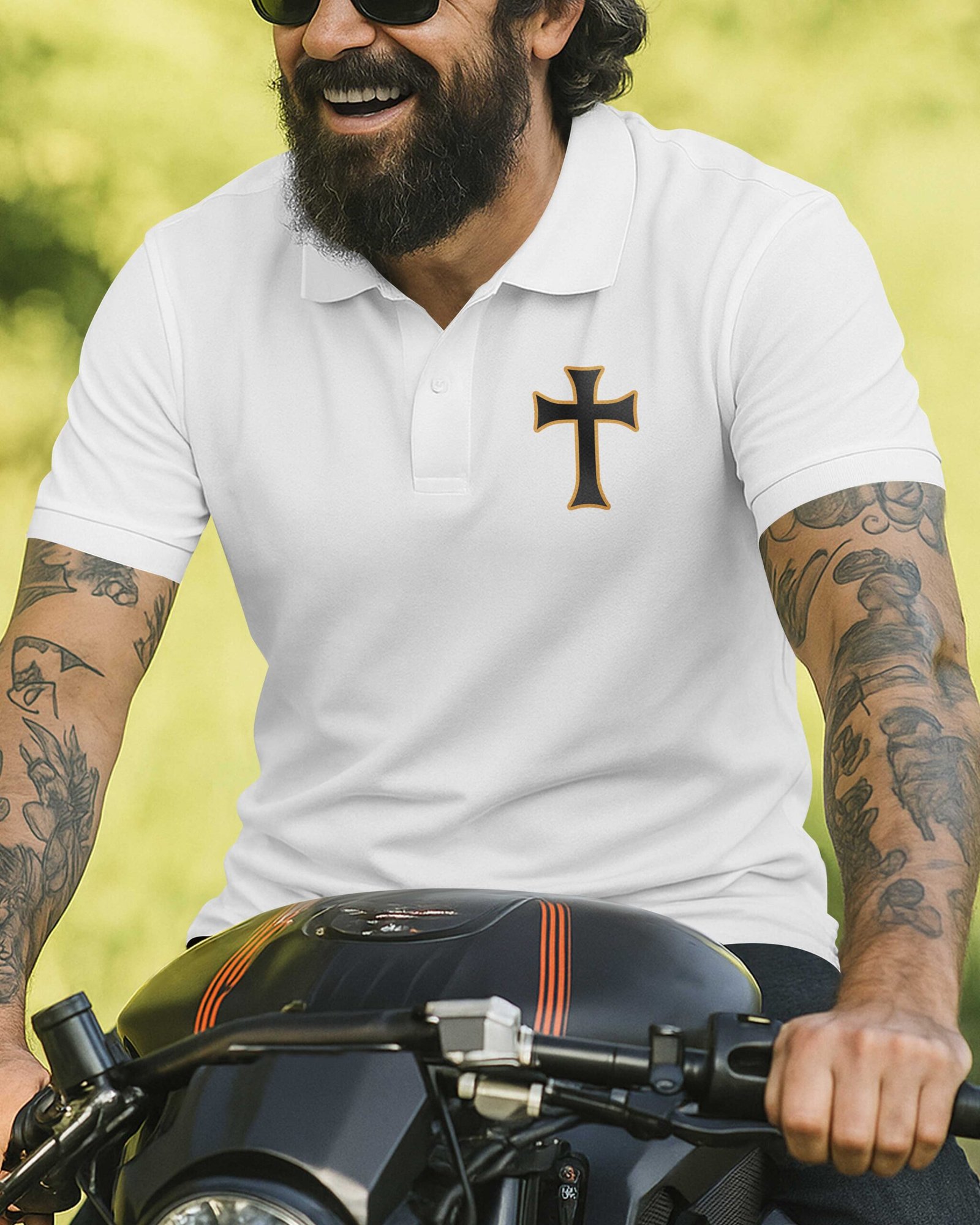 Forged In Steel Anchored In Faith Polo - Image 3