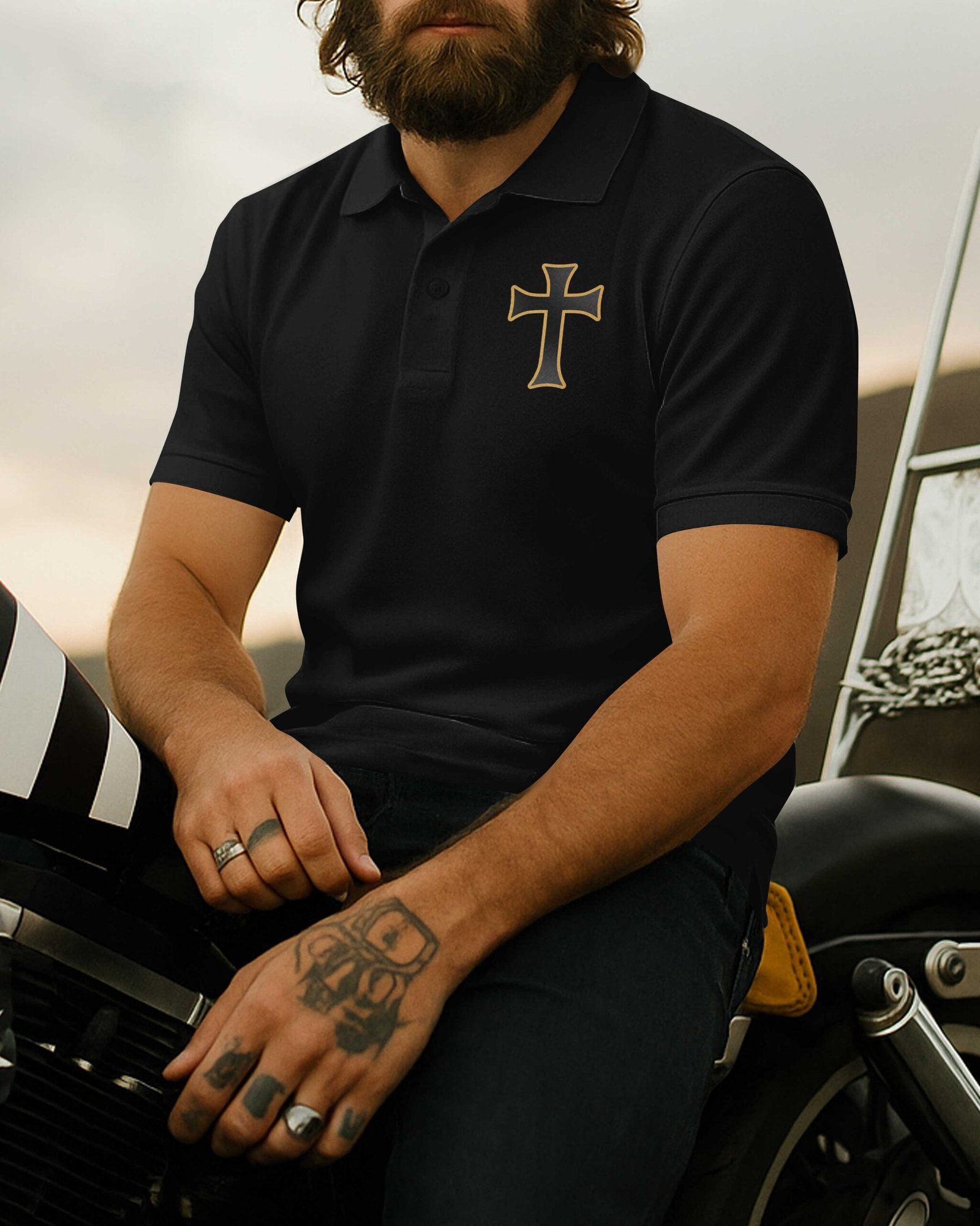 Forged In Steel Anchored In Faith Polo - Image 7