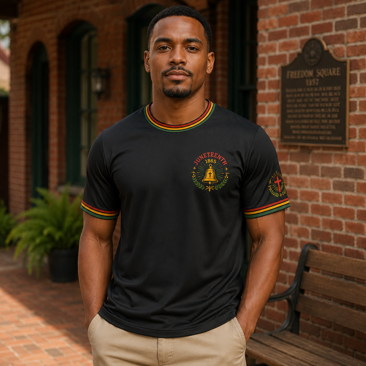 Freedom Rings, Faith Remains Juneteenth 1865 Honoring The 250,000 T-Shirt - Image 3