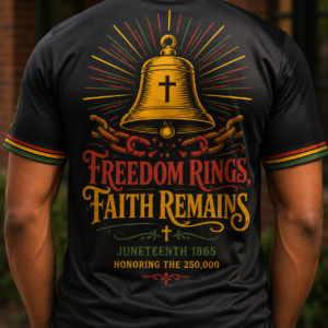 Freedom Rings, Faith Remains Juneteenth 1865 Honoring The 250,000 T-Shirt