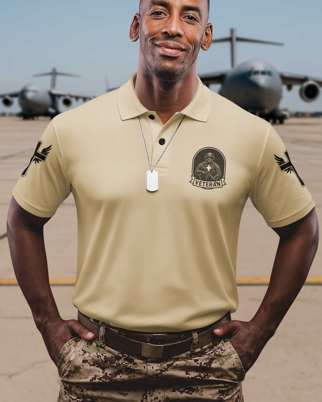 God Took The Strongest Americans Polo - Image 2