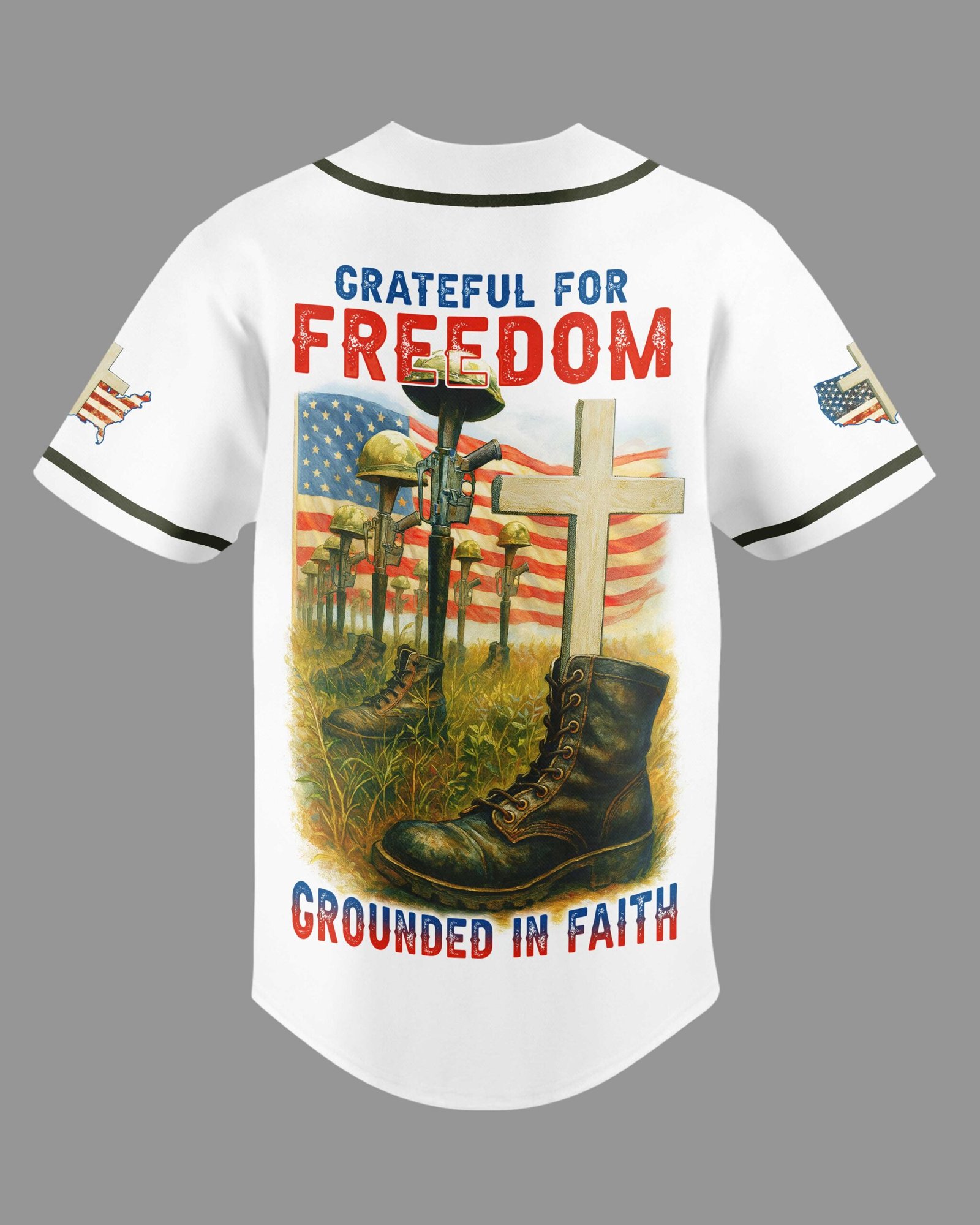 Grateful For Freedom All Over Print Jersey - Image 5