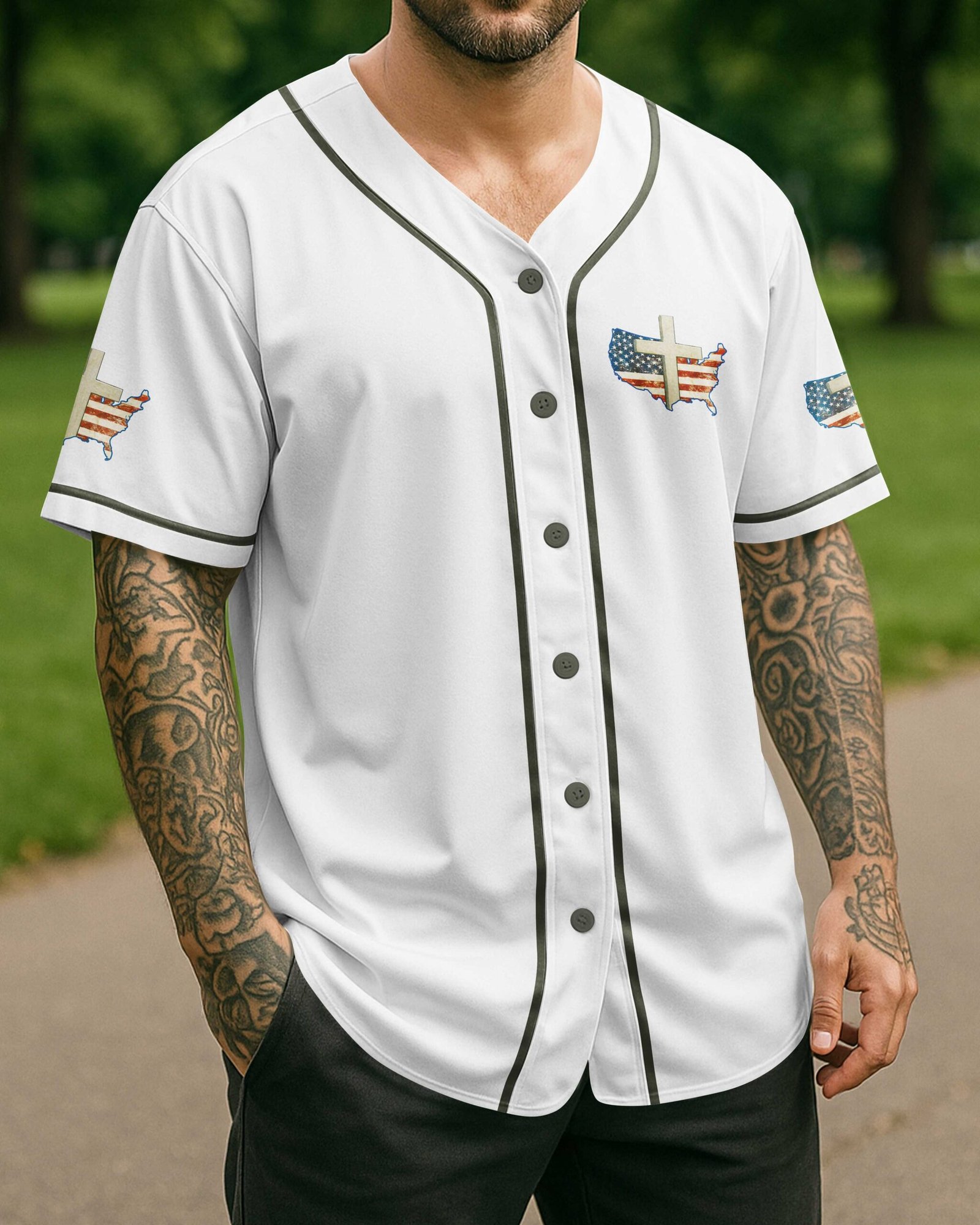 Grateful For Freedom All Over Print Jersey - Image 4