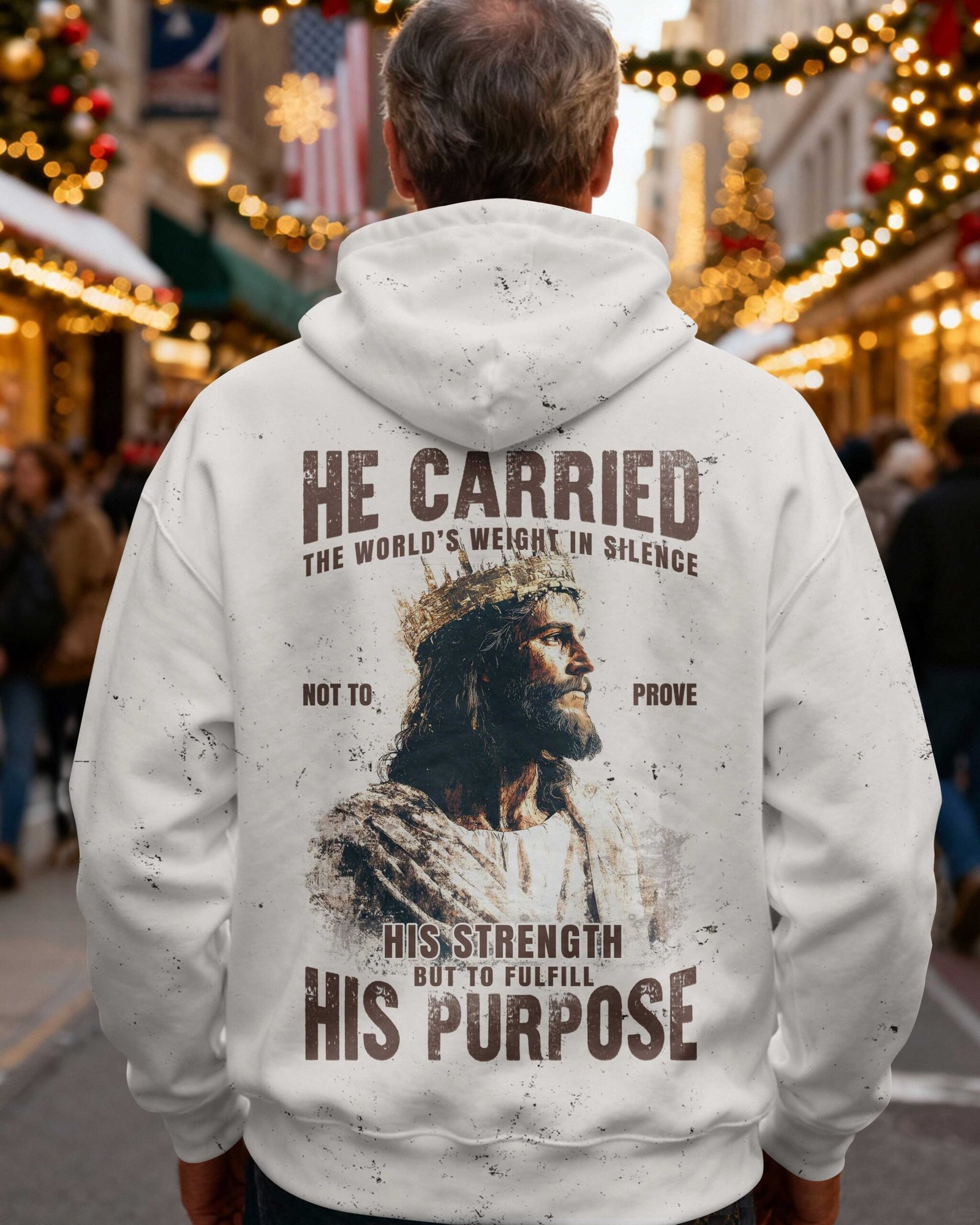 He Carried The World's Weight In Silence Not To Prove His Strength But To Fulfill His Purpose Hoodie - Image 7