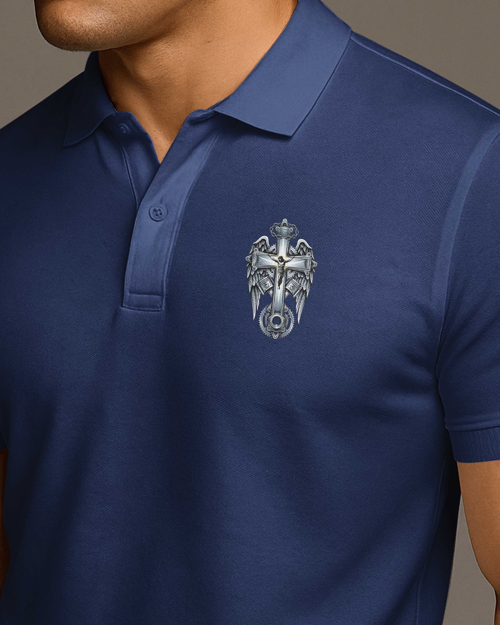 I Am A Simple Man I Like Motorcycles And Believe In Jesus Polo - Image 15