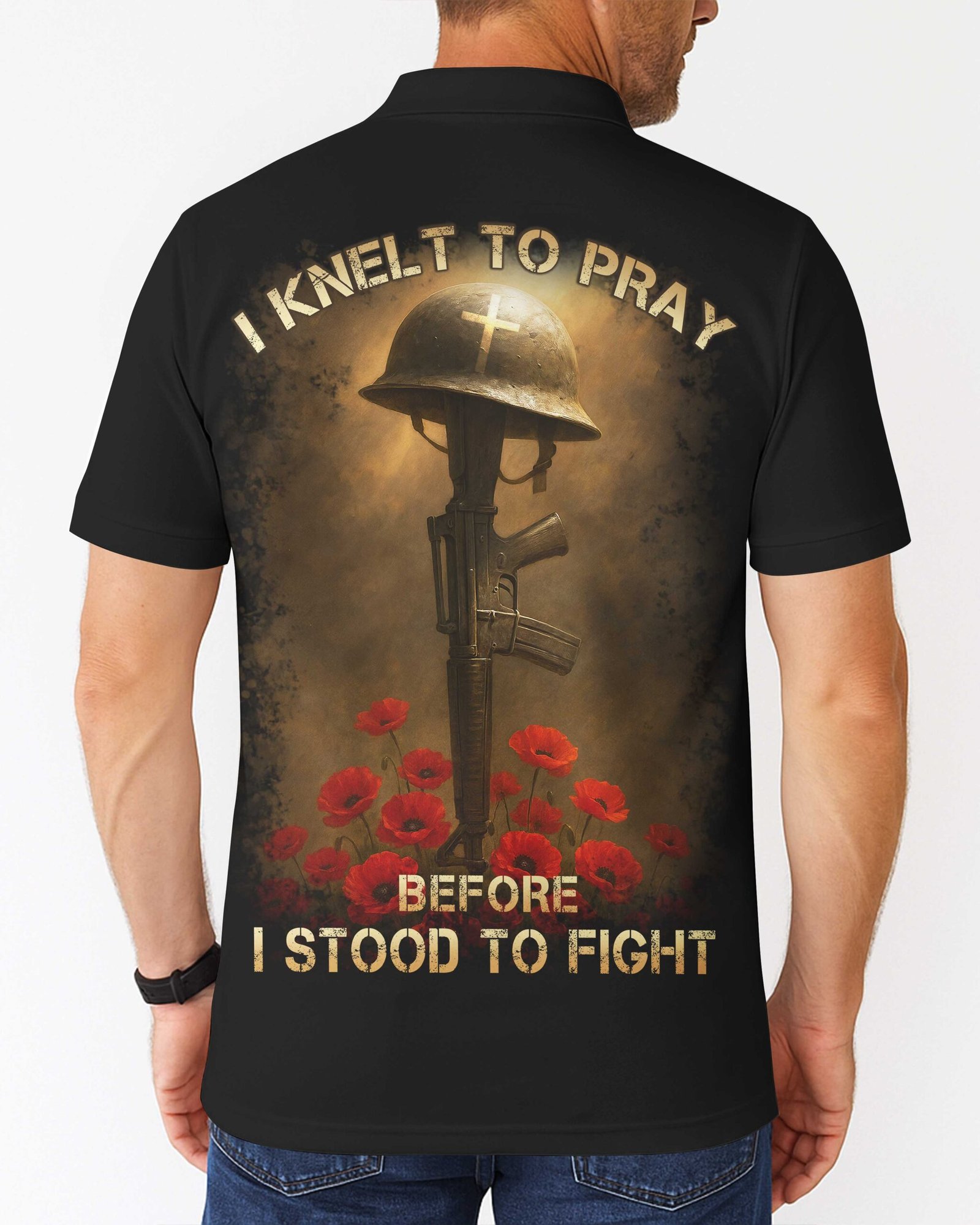 I Knelt To Pray All Over Print Polo - Image 4