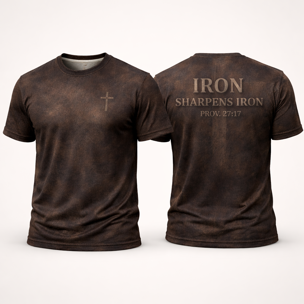 Iron Sharpens Iron Prov. 27:17 T-Shirt - Image 4