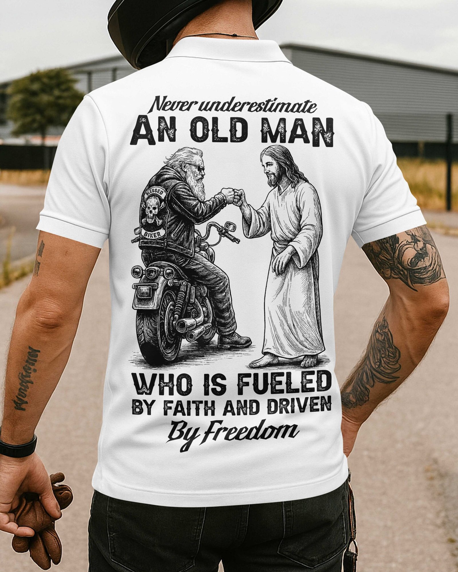 Never Underestimate All Over Print Polo - Image 2