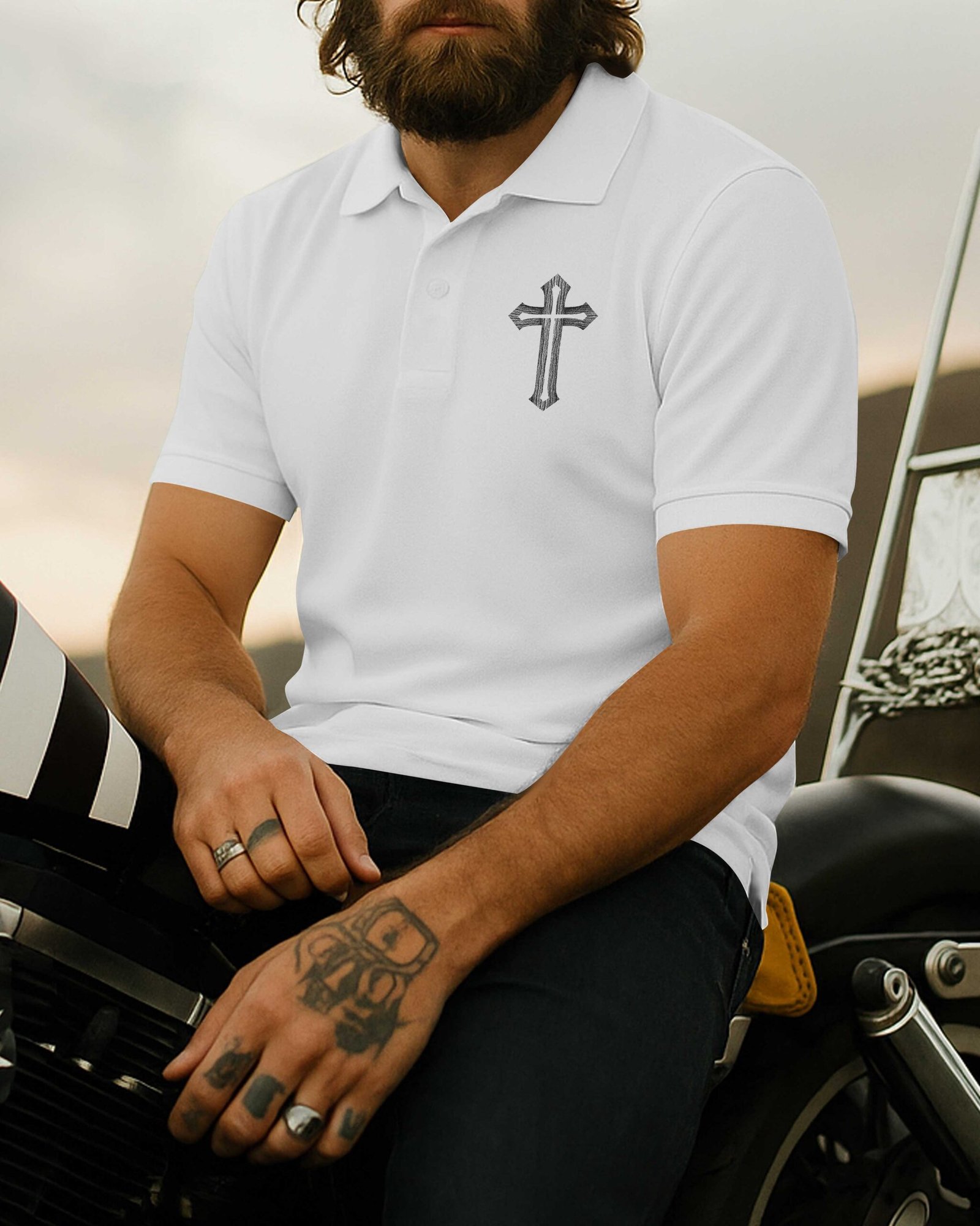 Never Underestimate All Over Print Polo - Image 4
