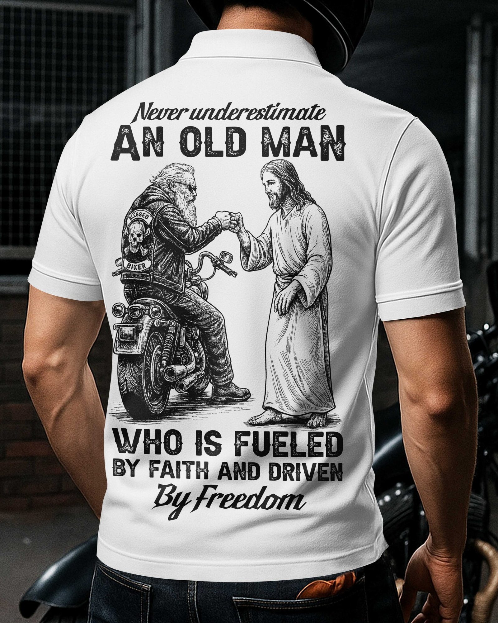 Never Underestimate All Over Print Polo - Image 5