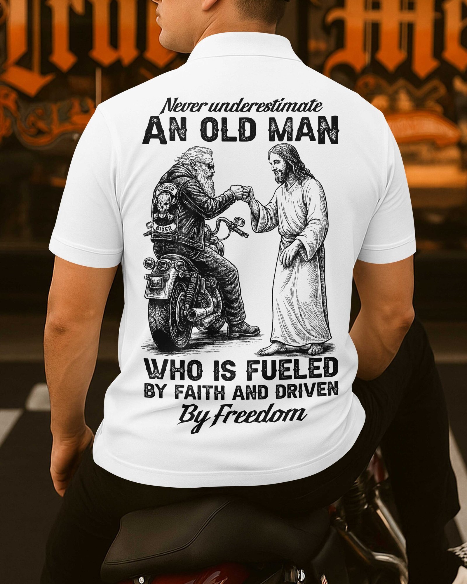 Never Underestimate All Over Print Polo - Image 3