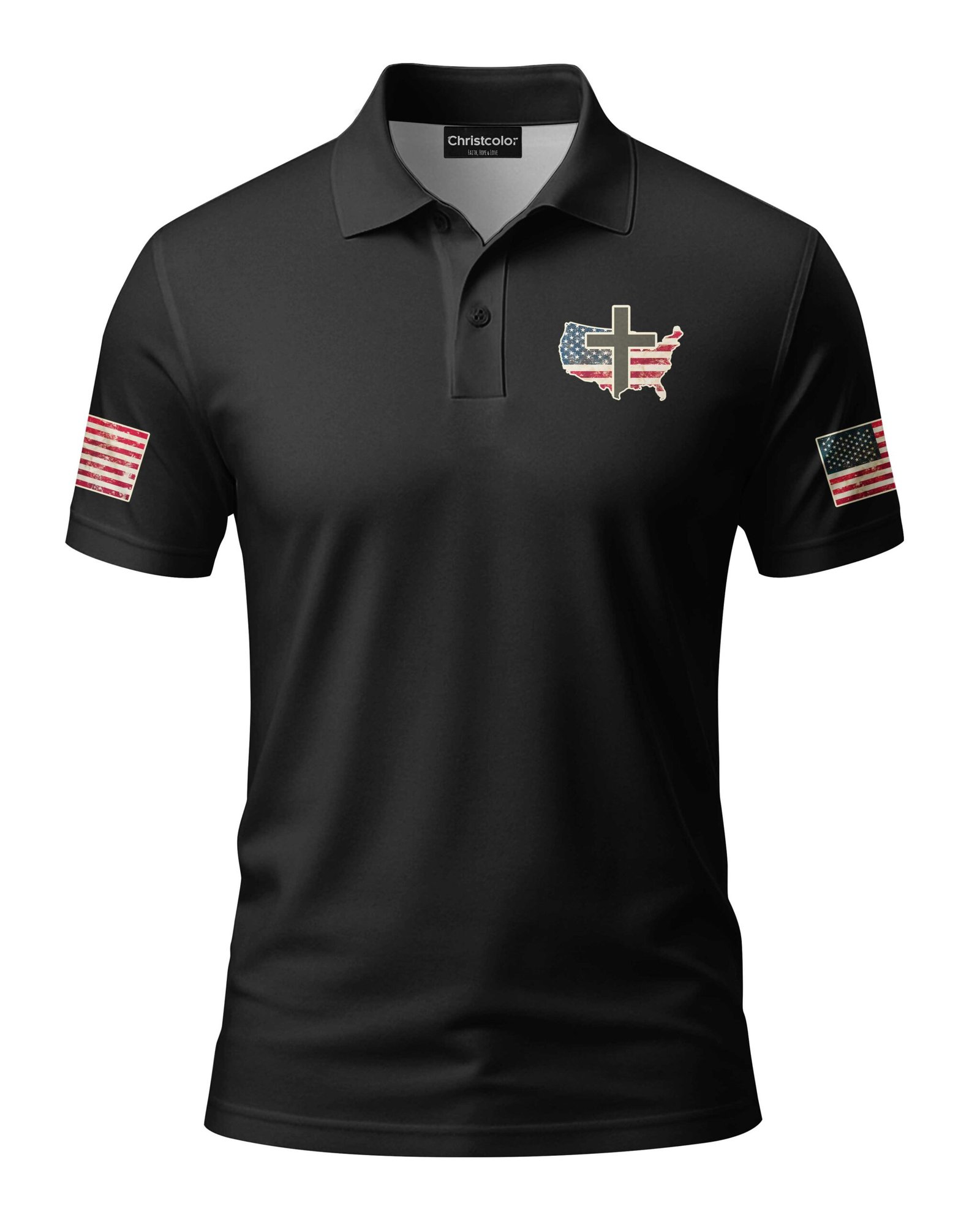 No Weapon Formed Shall Prosper All Over Print Polo - Image 12