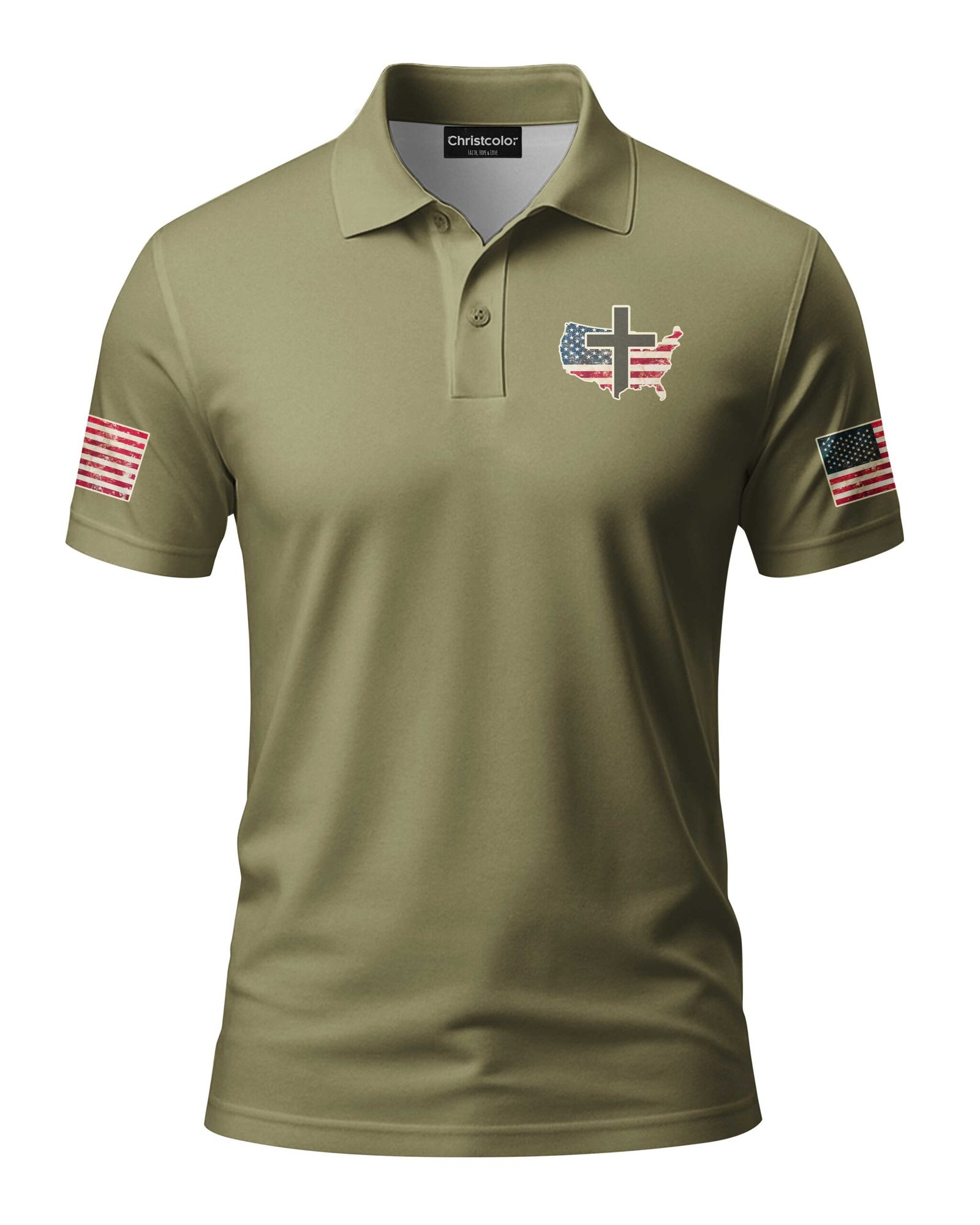 No Weapon Formed Shall Prosper All Over Print Polo - Image 18