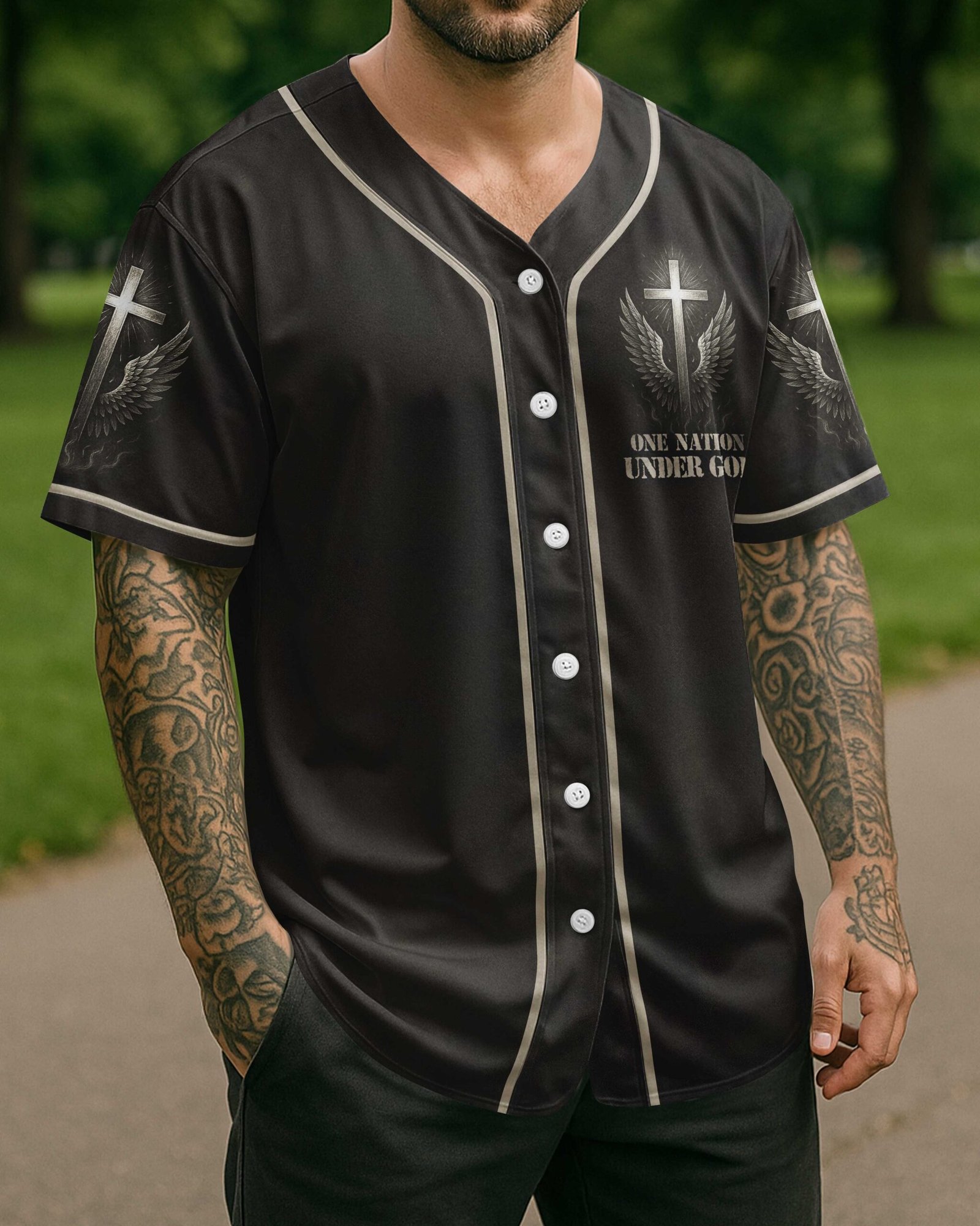 One Nation Under God All Over Print Jersey - Image 2