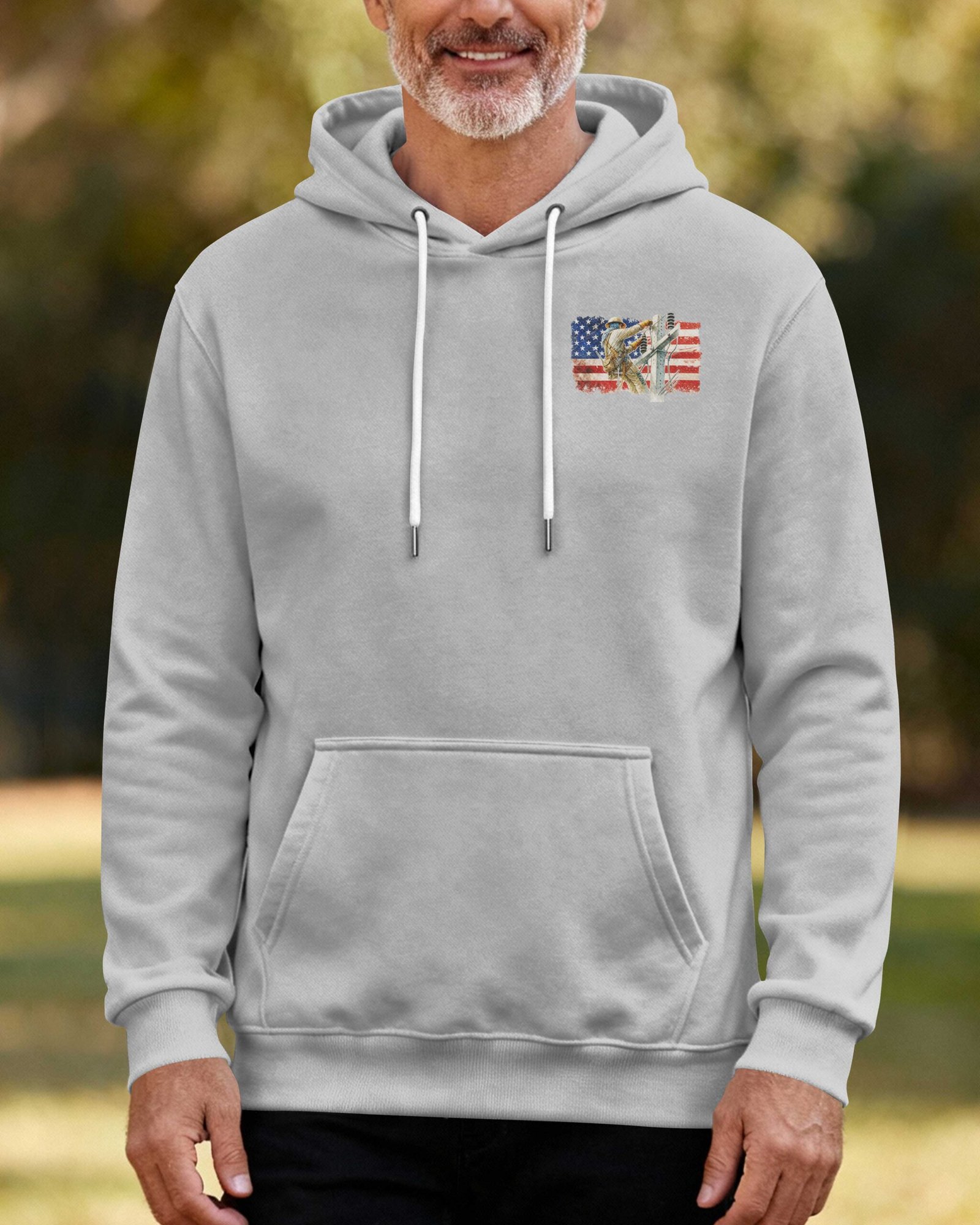 Retired Lineman Built By Grit Blessed By God Hoodie - Image 6