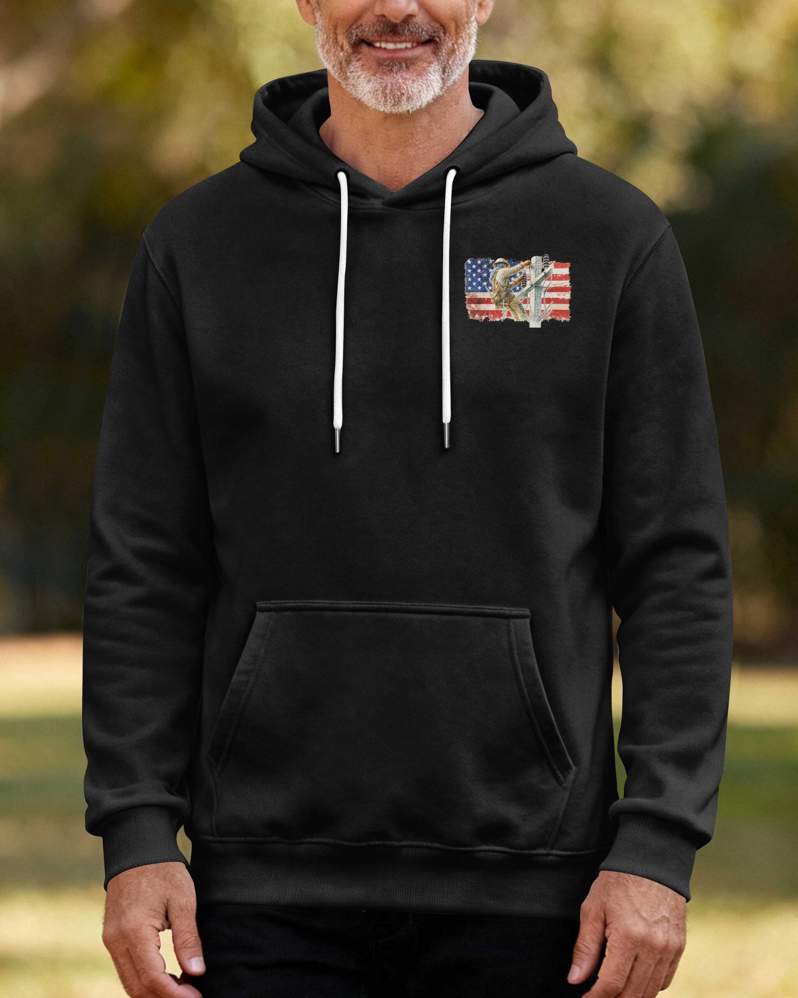 Retired Lineman Built By Grit Blessed By God Hoodie - Image 8