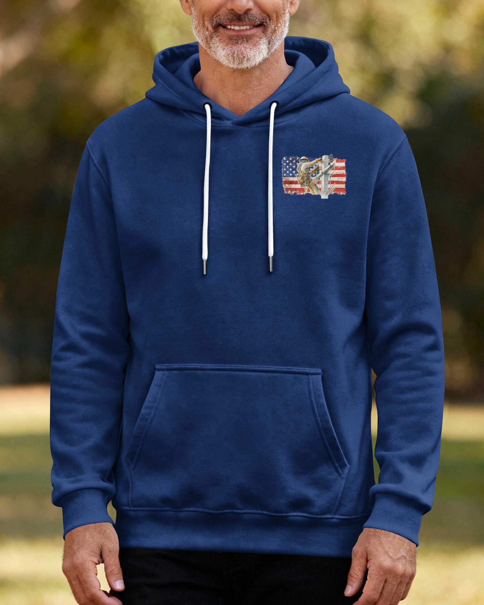 Retired Lineman Built By Grit Blessed By God Hoodie - Image 10