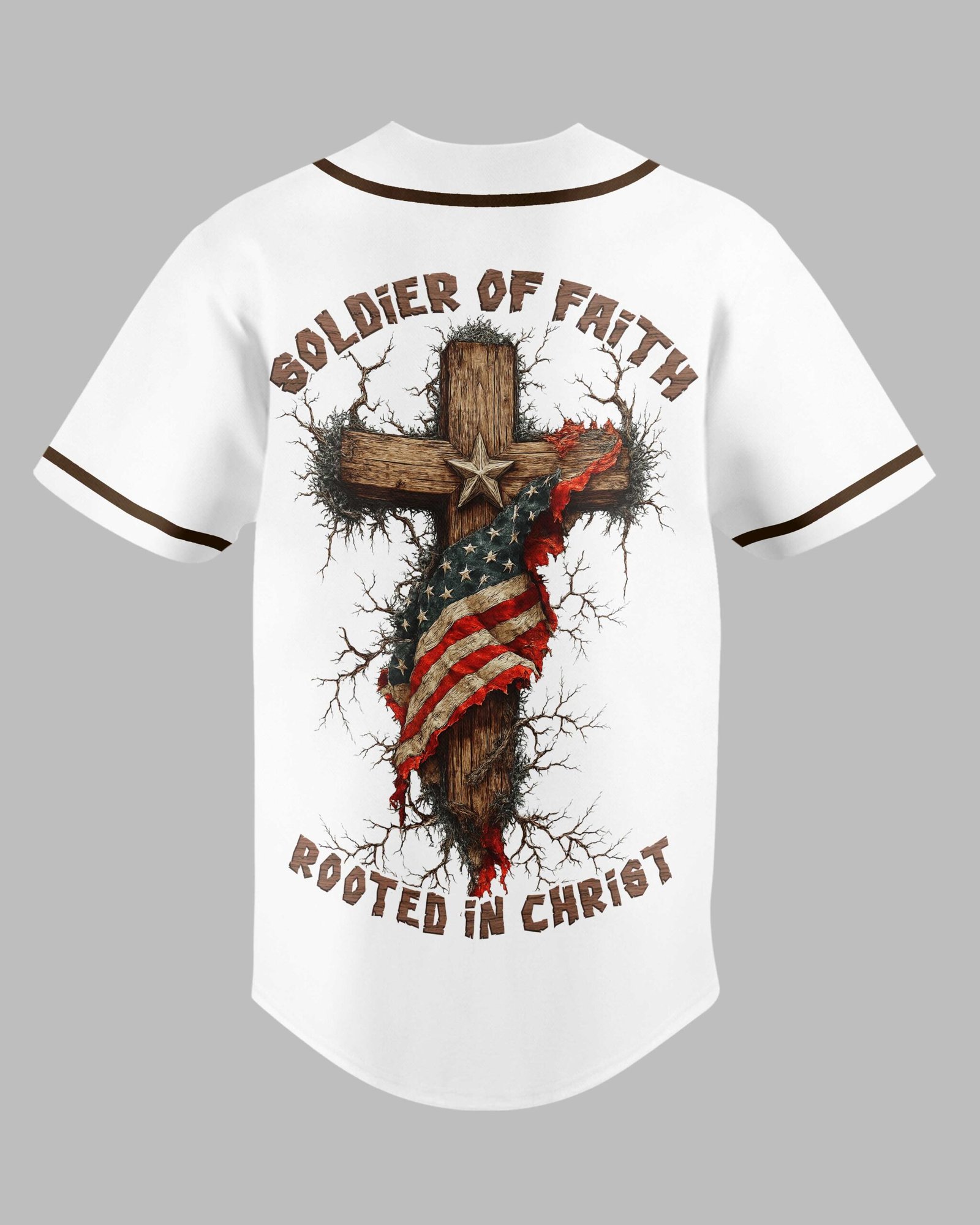Soldier Of Faith Rooted In Christ All Over Print Jersey - Image 5
