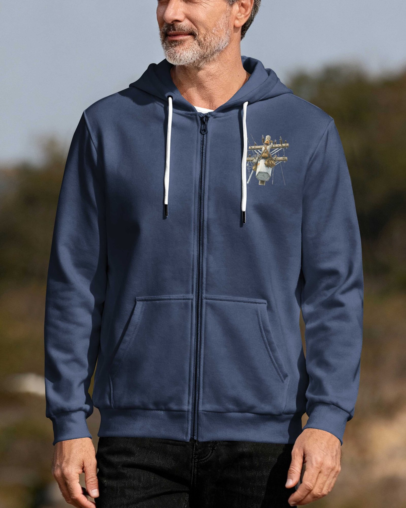 This Lineman Fixes What Storms Break With The Strength God Gives Zip Hoodie - Image 12