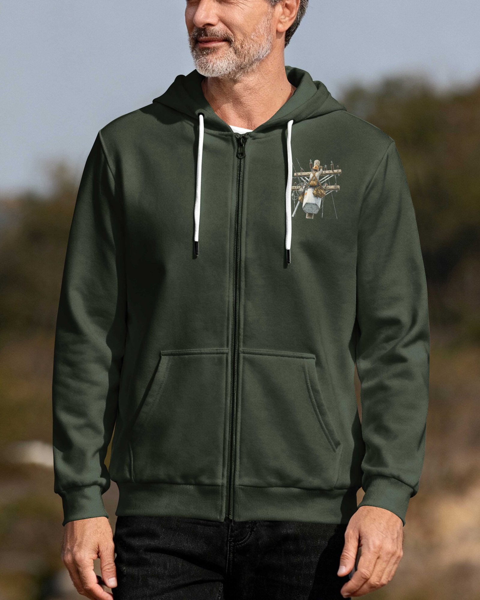 This Lineman Fixes What Storms Break With The Strength God Gives Zip Hoodie - Image 10